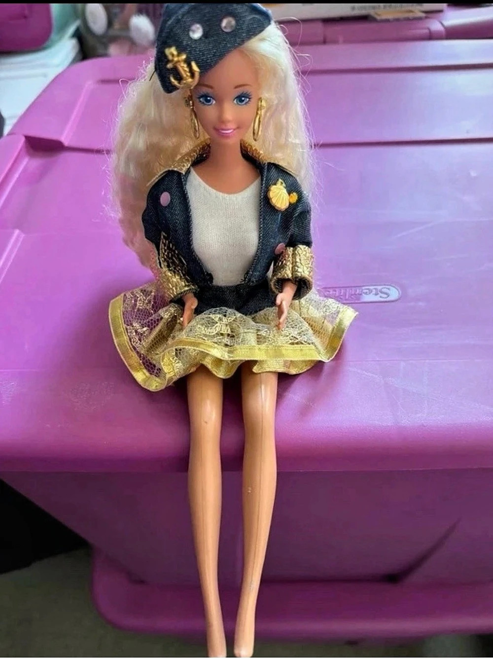 Mattel Denim 'n Lace Barbie Fashion Doll in Gold & Black